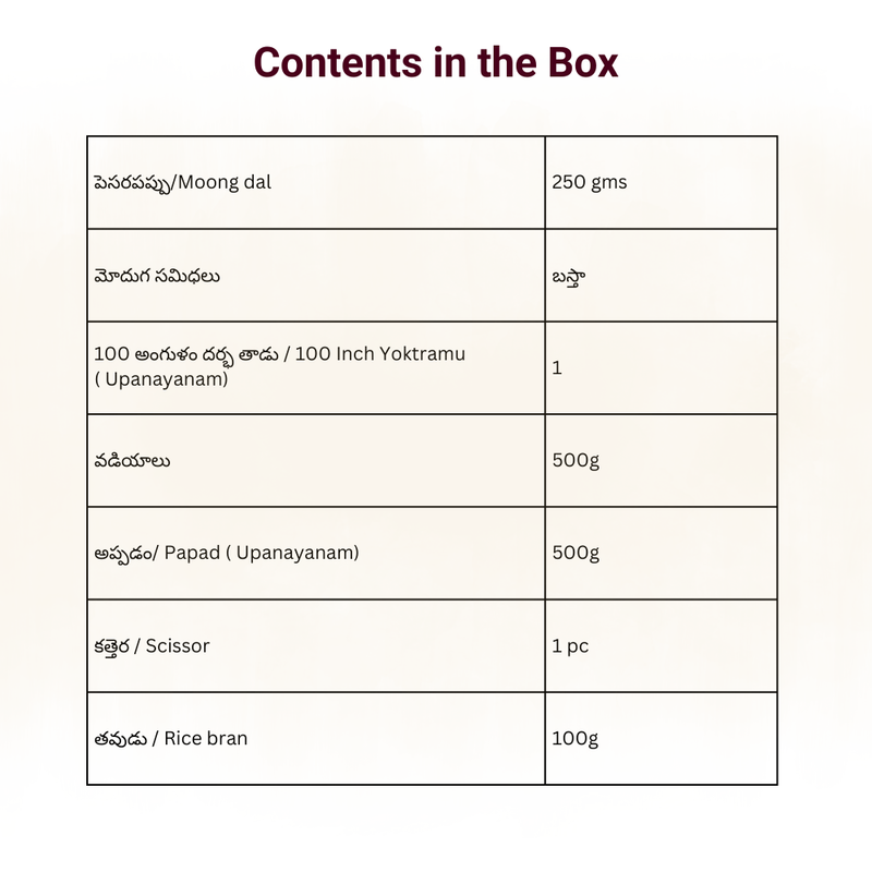 Upanayanam Kit/ఒడుగు