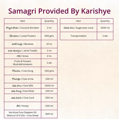 Rudrabhishekam (Eka Rudram) | Telugu Puja | Samagri Included | Telangana & Andhra | Karishye