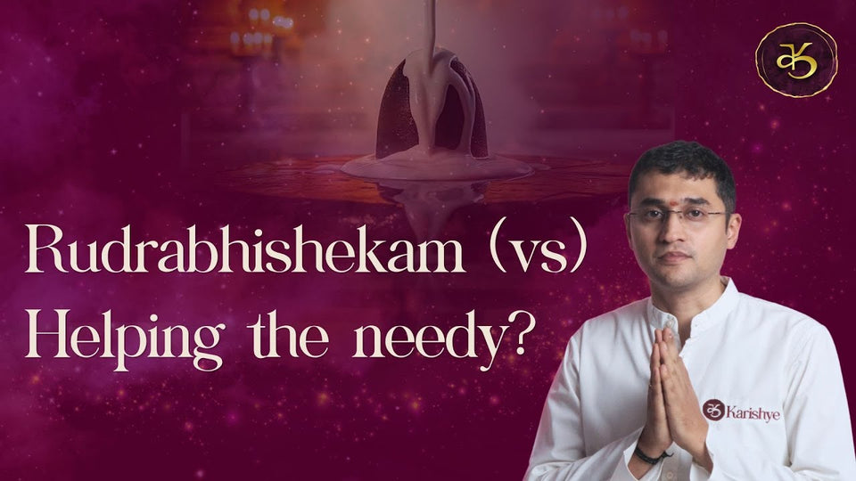 Are we wasting food in Rudrabhishekam, or should we help the needy?